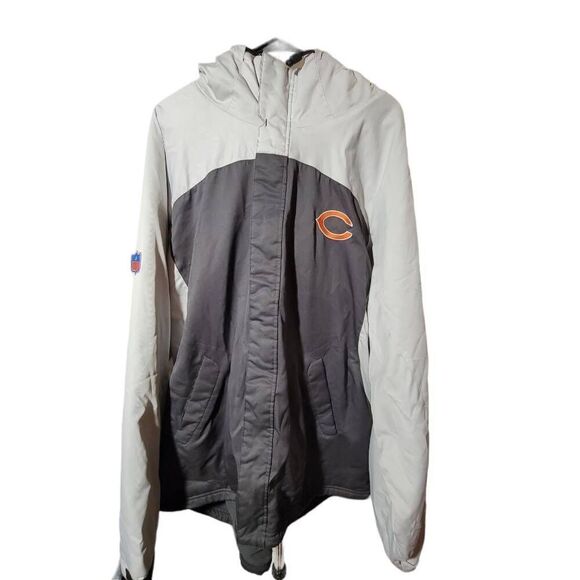 NWOT Chicago Bears Reebok NFL Team Apparel Mid Weight Full Zip Jacket 2XL Vintag - Picture 1 of 5
